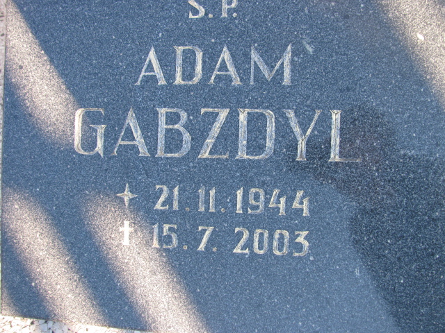 Adam Gabzdyl 1944 Skoczów (Pierściec) - Grobonet - Wyszukiwarka osób pochowanych