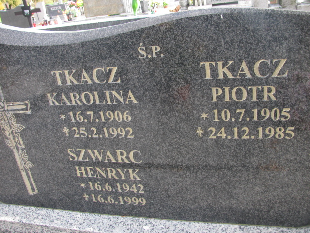 Piotr Tkacz 1905 Skoczów (Pierściec) - Grobonet - Wyszukiwarka osób pochowanych